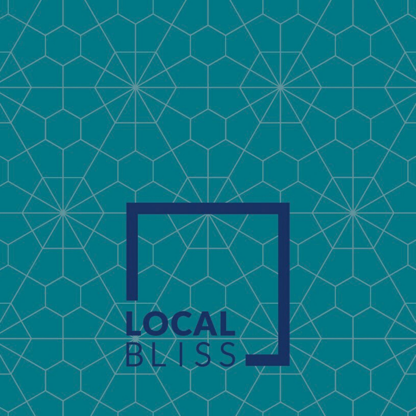Local Bliss gift card teal image with navy logo.